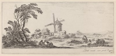 Landscape with Windmill, in or before 1647 by Stefano della Bella