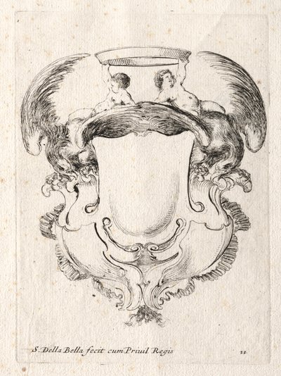 New Model for a Cartouche, 1647 by Stefano della Bella