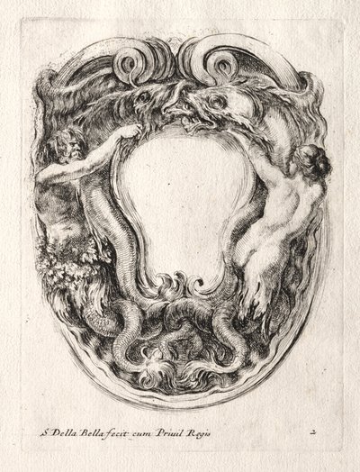 New Model for a Cartouche by Stefano della Bella