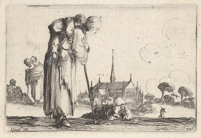 Plate 10: A Peasant Woman Turned Towards the Right with a Child on Her Back, a Boy Lying by Stefano della Bella