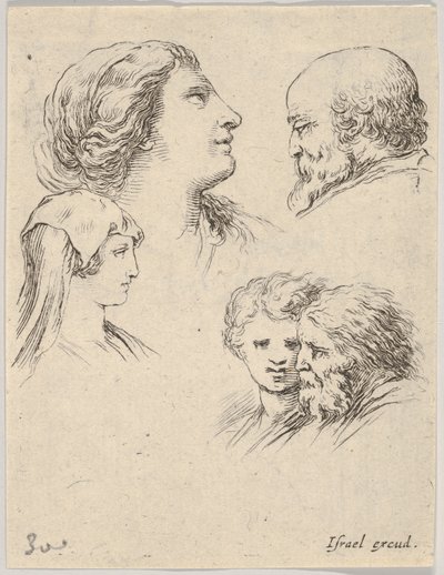 Five Heads by Stefano della Bella