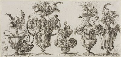 Plate Five from Collection of Various Vases by Stefano della Bella