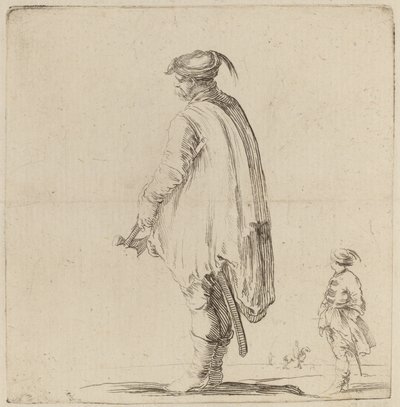 Pole Holding a Hatchet with His Left Hand by Stefano della Bella