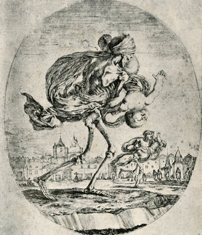 Reproduction of Etching from Set of Five Deaths, by Stefano della Bella, 1906 by Stefano della Bella