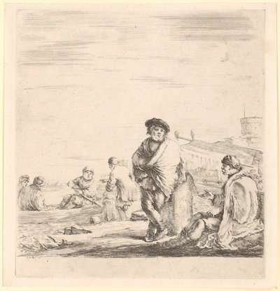 Standing Sailor beside a Seated Levantine by Stefano della Bella