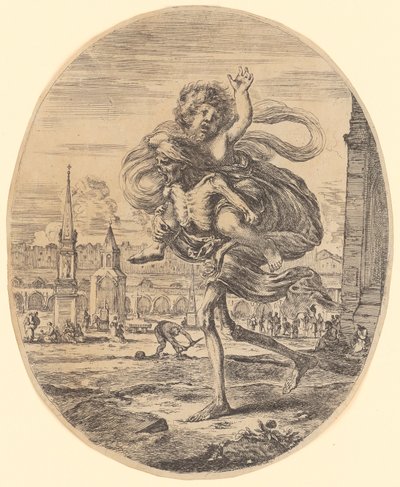 Death Carries a Child on His Back by Stefano della Bella