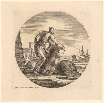 Forced Laborers Transporting Goods by Stefano della Bella