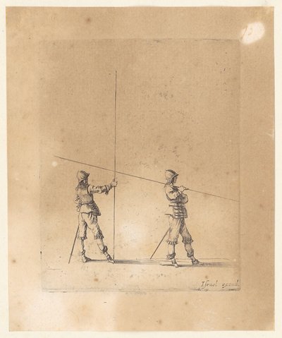 Two Pikemen by Stefano della Bella