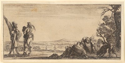 Two Soldiers in Front of a Plain by Stefano della Bella