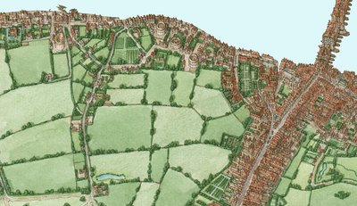 Bankside and Southwark, London, circa 1600-25, 2021 by Stephen Conlin