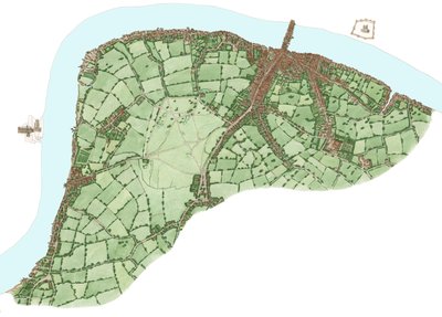 The South Bank, London, between Vauxhall and Bermondsey circa 1600, 2021 by Stephen Conlin