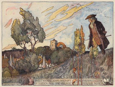 Illustration for The Deserted Village by Oliver Goldsmith by Stephen Reid