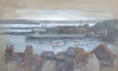 Overcast Harbor View by Steve Mitchell