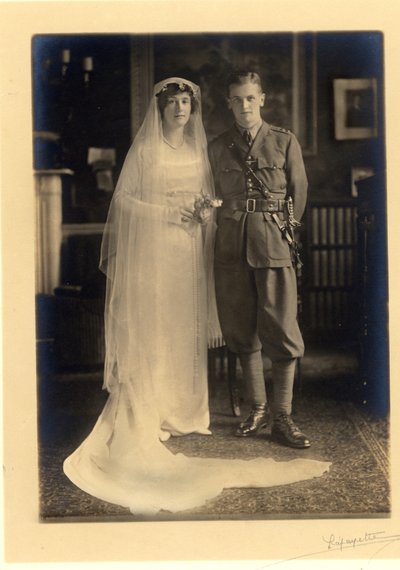Wedding of Lady Blanche Cavendish and Colonel Ivan Murray Cobbold, Guards Chapel, Lansdowne House, 21st April 1919 by Studio Lafayette