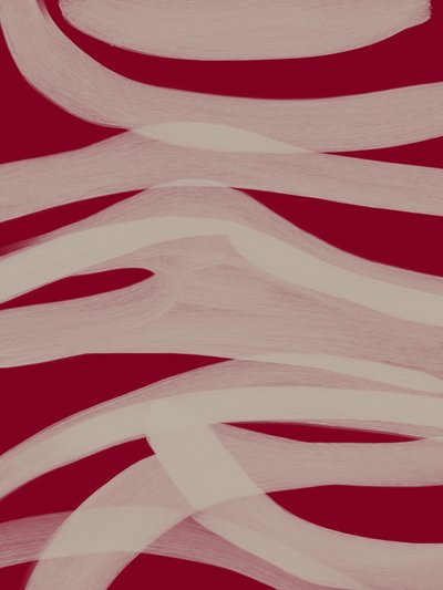 Crimson Flowing Ribbons by Studio Palette