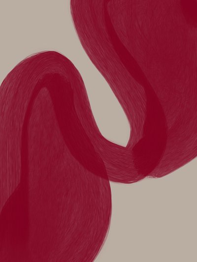 Flowing Red Curves by Studio Palette