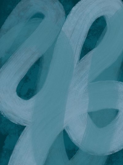 Fluid Teal Abstract by Studio Palette