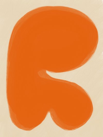 Soft Orange Abstract Shape by Studio Palette