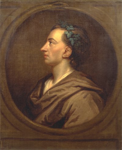 Alexander Pope Profile, Crowned with Ivy by Studio of Sir Godfrey Kneller