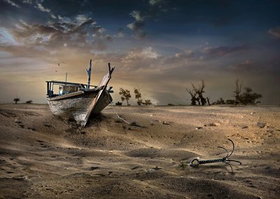 Forgotten Desert Boat by Sulaiman Almawash