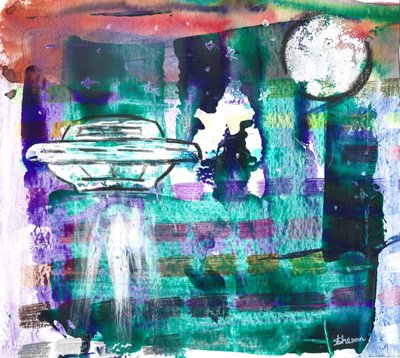 Vibrant UFO Night by Sunet Theron