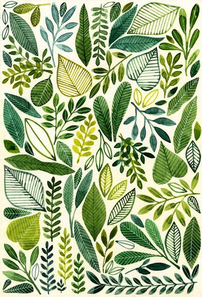 Botanical Leaves Medley by Susan Black