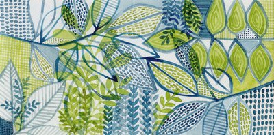 Serene Botanical Leaves by Susan Black