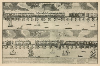 The west and east sides of London Bridge by Sutton Nicholls
