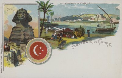 Egyptian scenes: Cairo and its citadel, and the Sphinx by Swiss School