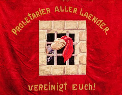 Trade Union Banner Urging the Proletarians of All Countries to Unite by Swiss School