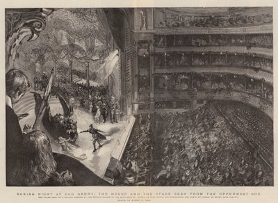 Boxing Night at Old Drury, the House and the Stage seen from the Uppermost Box by Sydney Prior Hall