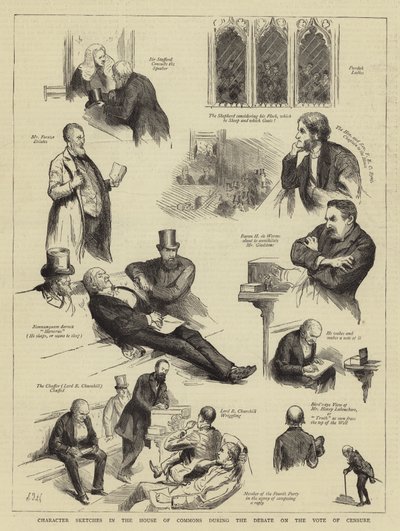 Character Sketches in the House of Commons during the Debate on the Vote of Censure by Sydney Prior Hall
