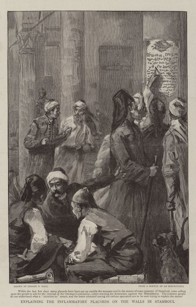 Explaining the Inflammatory Placards on the Walls in Stamboul by Sydney Prior Hall