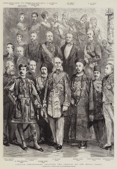Foreign Ambassadors awaiting the Arrival of the Royal Party by Sydney Prior Hall