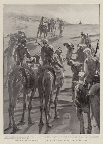 Friendly Arabs Scouting at Dawn on the Hills South of Sarras by Sydney Prior Hall