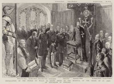 Installation of the Prince of Wales as Grand Prior of the Hospital of the Order of St John of Jerusalem in England by Sydney Prior Hall