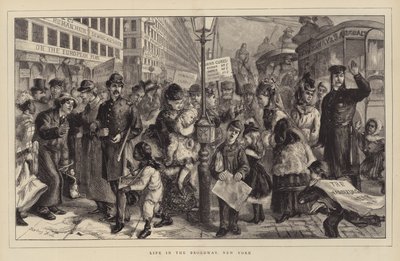 Life in the Broadway, New York by Sydney Prior Hall