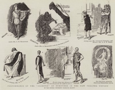 Performance of the Alcestis of Euripides in the New Theatre, Oxford by Sydney Prior Hall