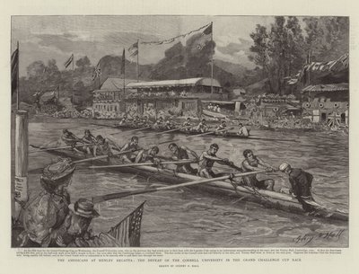 The Americans at Henley Regatta, the Defeat of the Cornell University in the Grand Challenge Cup Race by Sydney Prior Hall