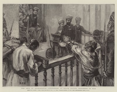 The Amir of Afghanistan Condemning to Death Hazara Prisoners of War by Sydney Prior Hall