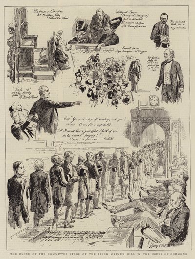The Close of the Committee Stage of the Irish Crimes Bill in the House of Commons by Sydney Prior Hall