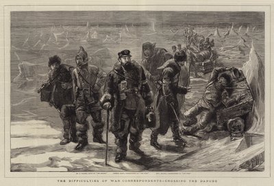 The Difficulties of War Correspondents, Crossing the Danube by Sydney Prior Hall