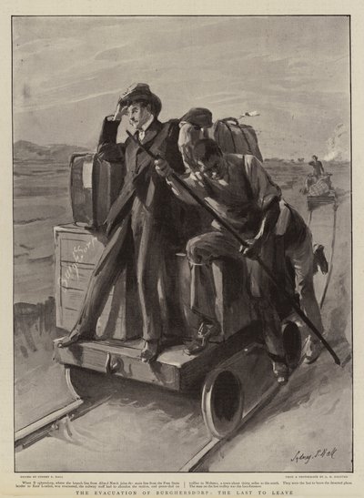The Evacuation of Burghersdorp, the Last to Leave by Sydney Prior Hall