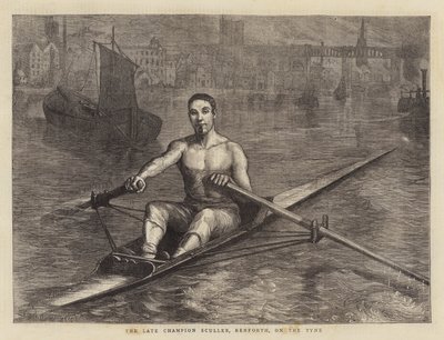 The Late Champion Sculler, Renforth, on the Tyne by Sydney Prior Hall