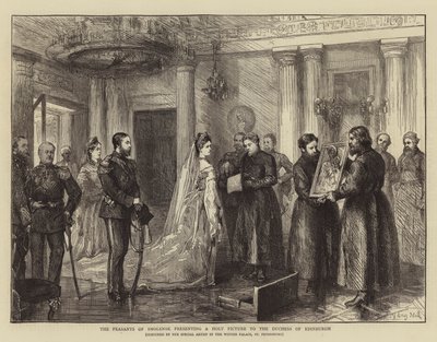 The Peasants of Smolensk Presenting a Holy Picture to the Duchess of Edinburgh by Sydney Prior Hall