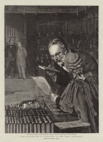 The Re-Election of Ministers in the Late Parliament by Sydney Prior Hall