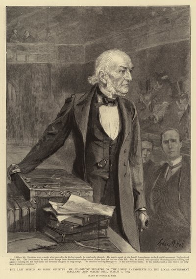 The Last Speech as Prime Minister, Mr. Gladstone Speaking on the Lords