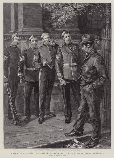 Which for Choice An Object of Interest to the Recruiting Sergeants by Sydney Prior Hall