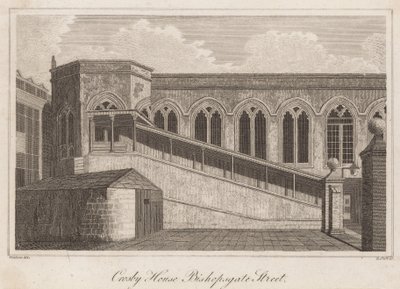Crosby Hall, Bishopsgate Street, London by T. Prattent