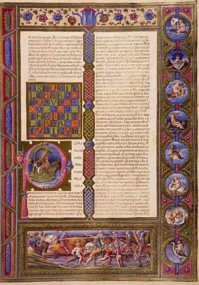 Incipit from Book of Judges, from Volume I of Bible of Borso d